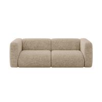 MODULARES Sofa 2-SITZER MIRA-S1 228x89x70 Braun cm Velours - Schwarz/Braun, Holzwerkstoff/Kunststoff (228/70/89cm) - ALTDECOR