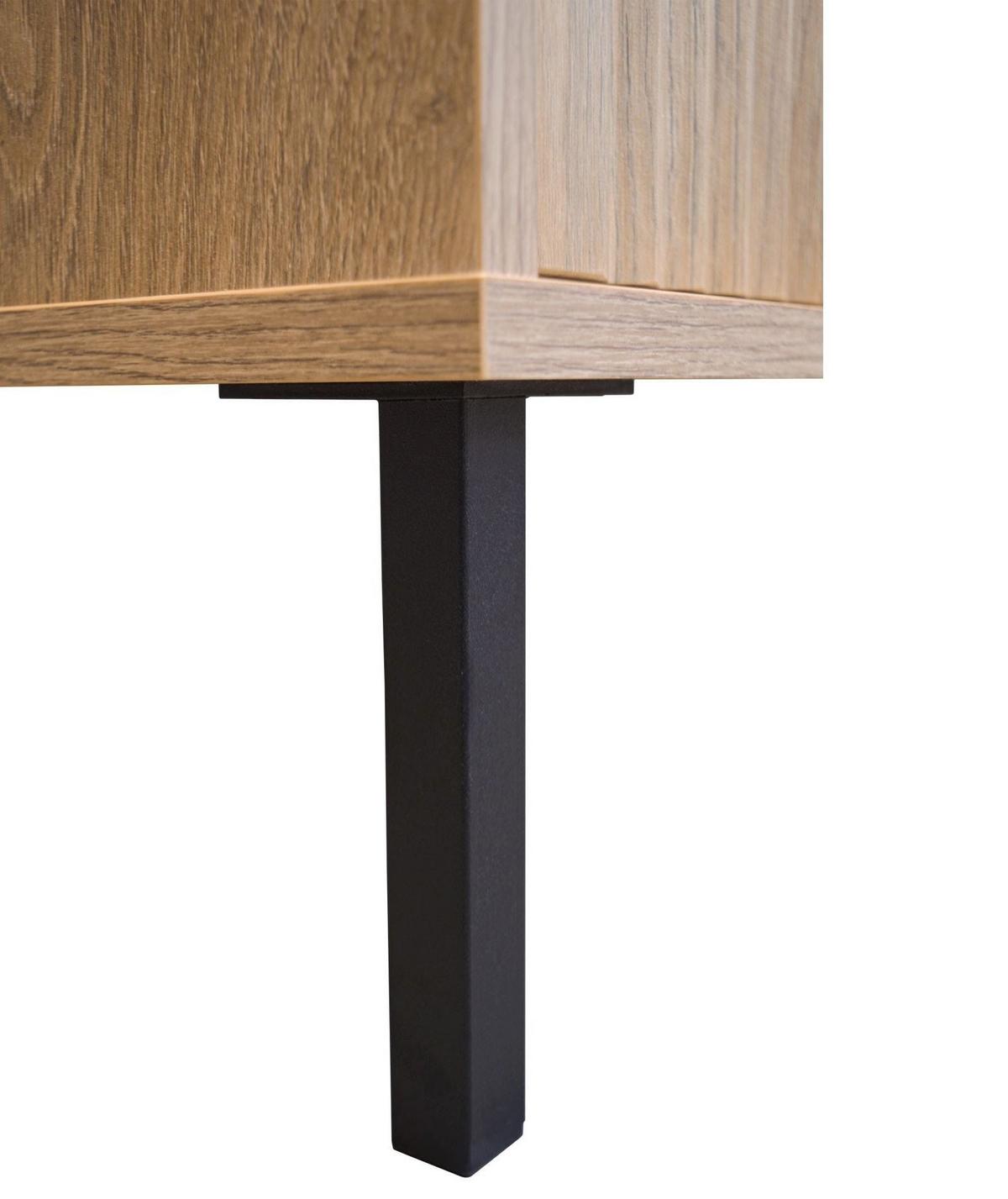 SIDEBOARD Osaka Eichenholzoptik Evoke 149 cm - Eichefarben/Schwarz, Holzwerkstoff/Metall (148.6/100/40cm) - Selsey