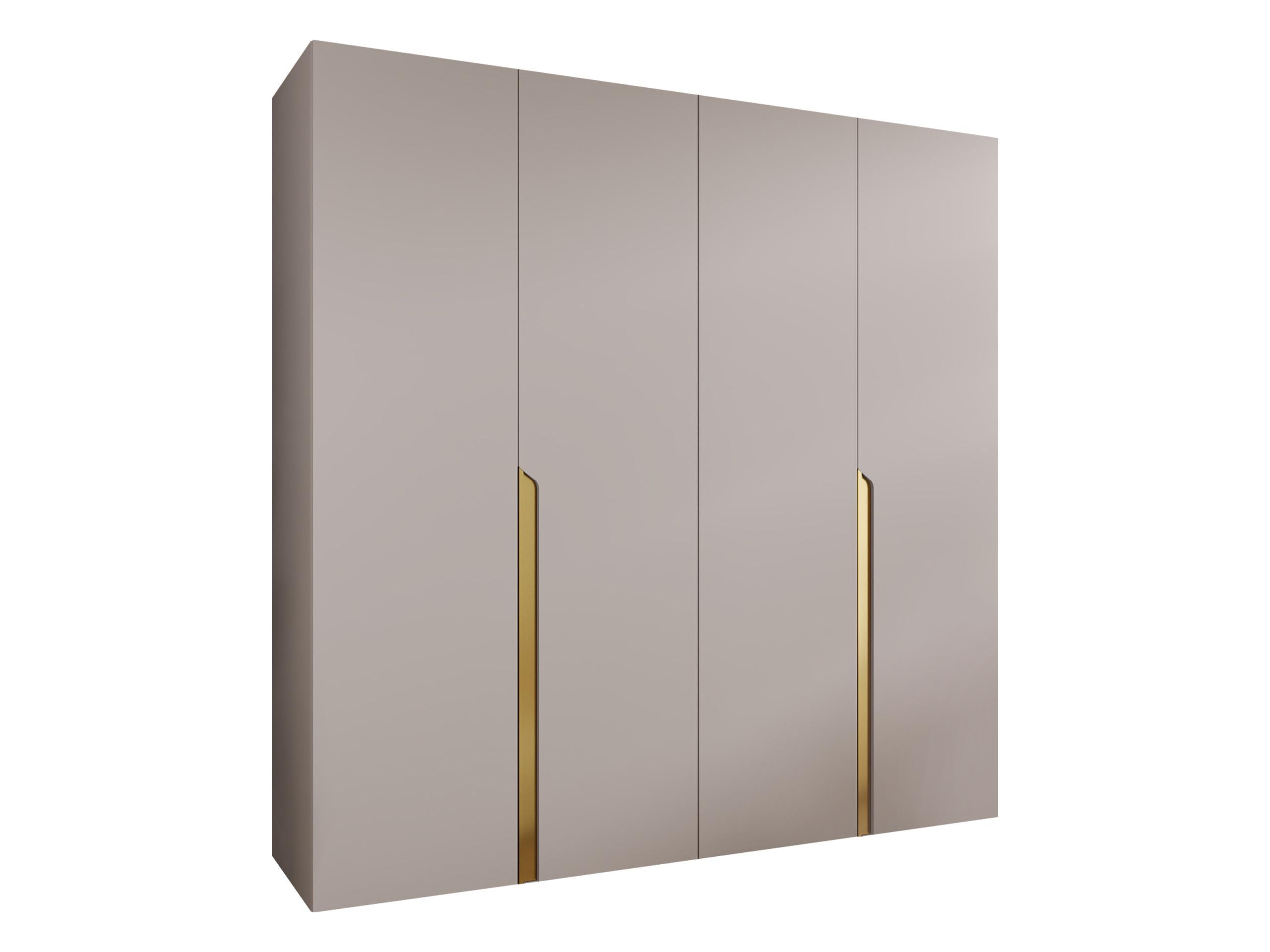 DREHTÜRENSCHRANK Mila I 200 - Kaschmir/Goldfarben, Holzwerkstoff/Kunststoff (200/202/52cm) - MIRJAN24