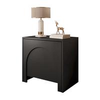 NACHTTISCH ARIADNA schwarz - Schwarz, Holzwerkstoff (54/51/35cm)