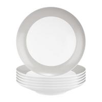 SUPPENTELLER Liberty Pure Colors New Grey ø 23,5 cm 6er Set - Grau, Keramik (23.6cm) - Seltmann Weiden