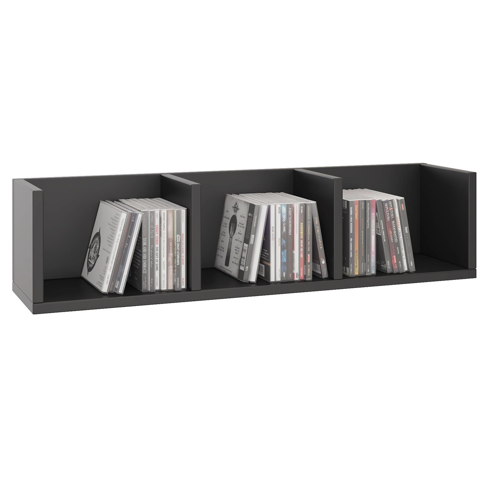 CD/DVD- REGAL STARS schwarz - Schwarz, Holzwerkstoff (75/18/18cm) - CARO-Möbel