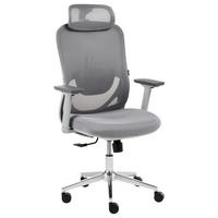 BÜROSTUHL Grau Ervione - Grau, Textil (60/118/60cm) - Beliani