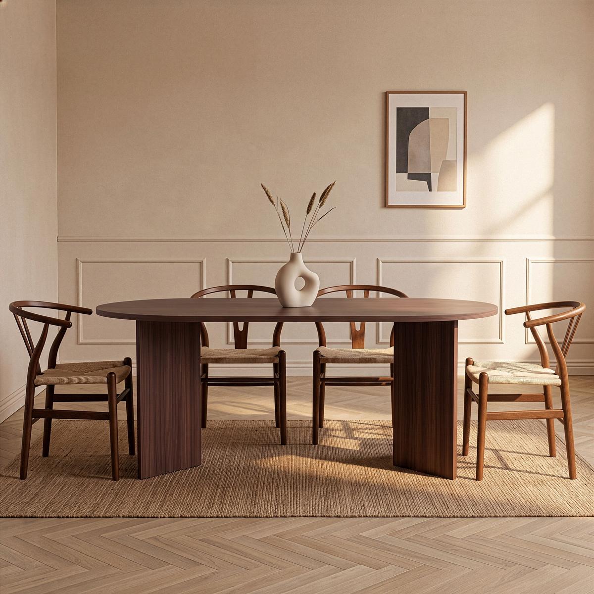 ESSTISCH mit abgerundeten Kanten sable 180/75/89,5 cm - Naturfarben, Holzwerkstoff (96/89.5/75cm) - Calicosy