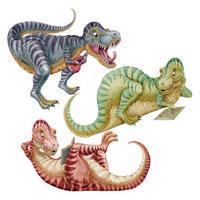 WANDAUFKLEBER 60x91cm - Bunte Dinosaurier - Multicolor, Kunststoff (60/91/0.1cm) - Wallfluent