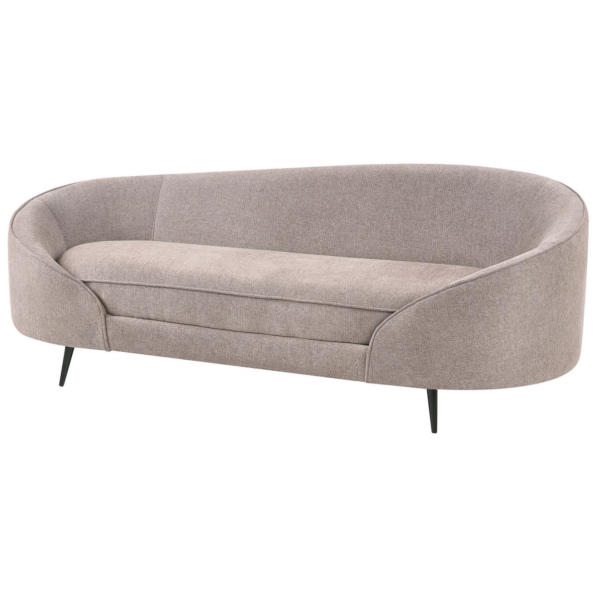 2-SITZER-SOFA Stoff Braun Savar - Schwarz/Braun, Textil (183/69/84cm) - Beliani