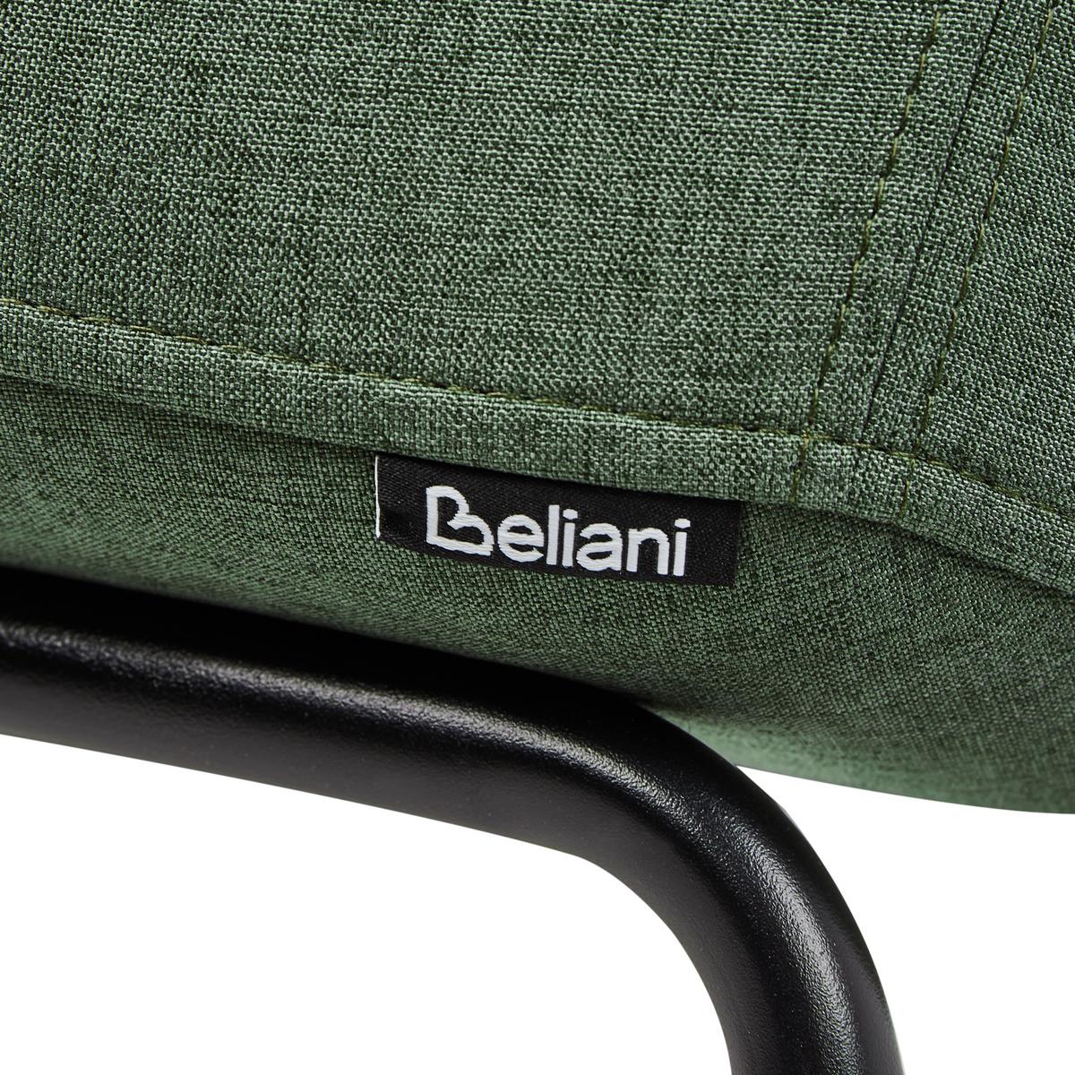 ESSZIMMERSTUHL 2er-Set Grün Belfield - Schwarz/Grün, Textil (45/79/52cm) - Beliani