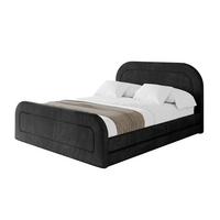 POLSTERBETT mit Bettkasten, Fußteil und Lattenrost, Boxbett ohne Matratze - LERIS-Z 180x200 Schwarz - Schwarz, Holzwerkstoff/Textil (180/200cm) - ALTDECOR