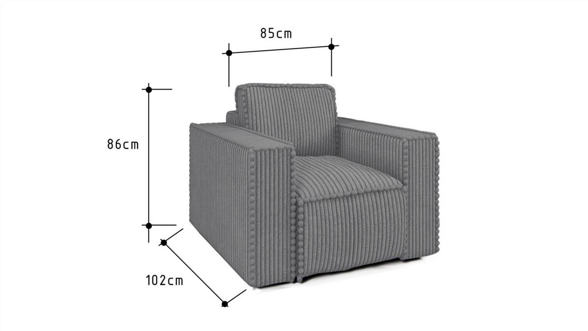 SESSEL Vajana - Schwarz, Holzwerkstoff/Textil (85/86/102cm) - Fun Möbel