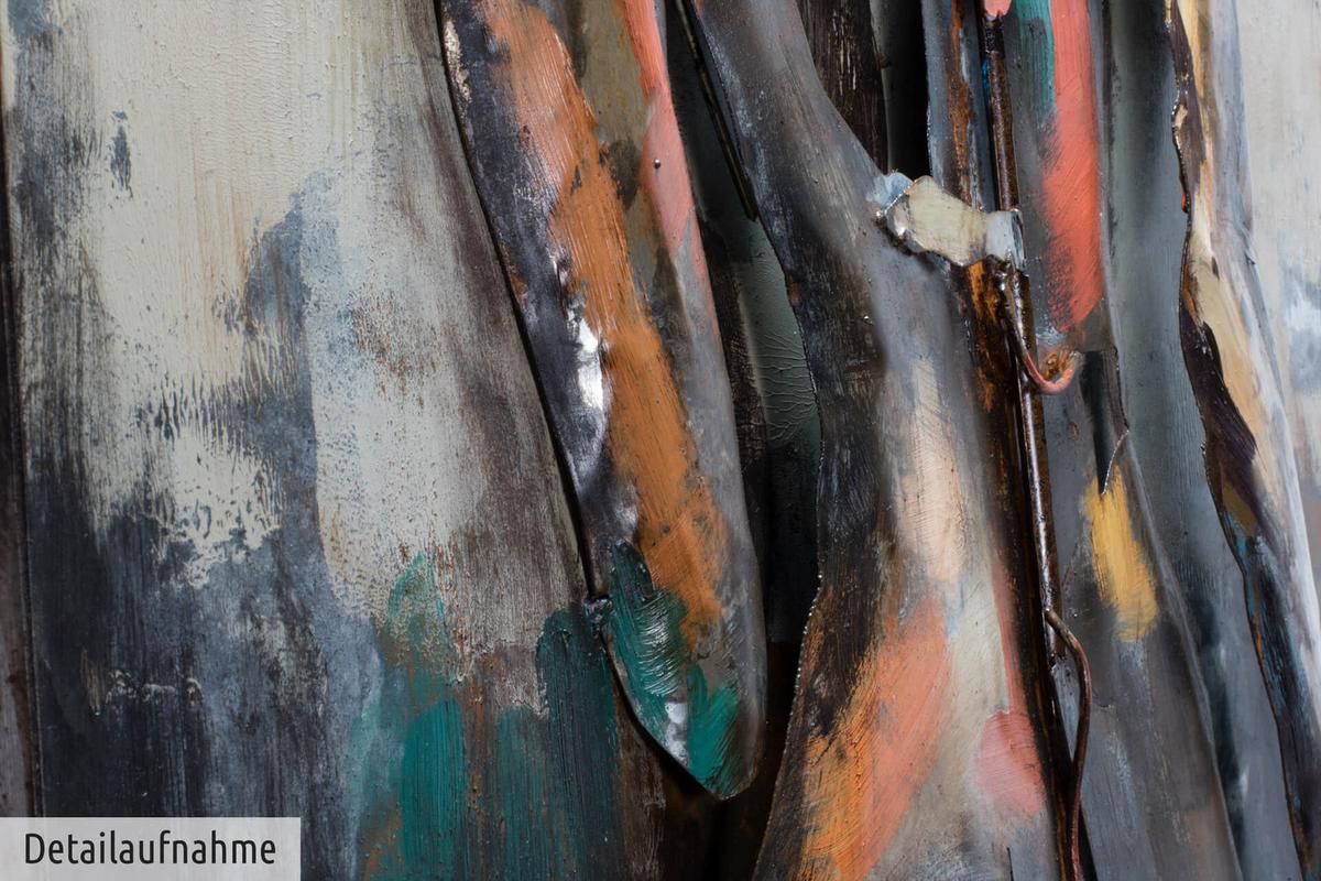 METALLBILD Bunt 100/70 cm - Multicolor, Metall (6.5/70cm) - KUNSTLOFT