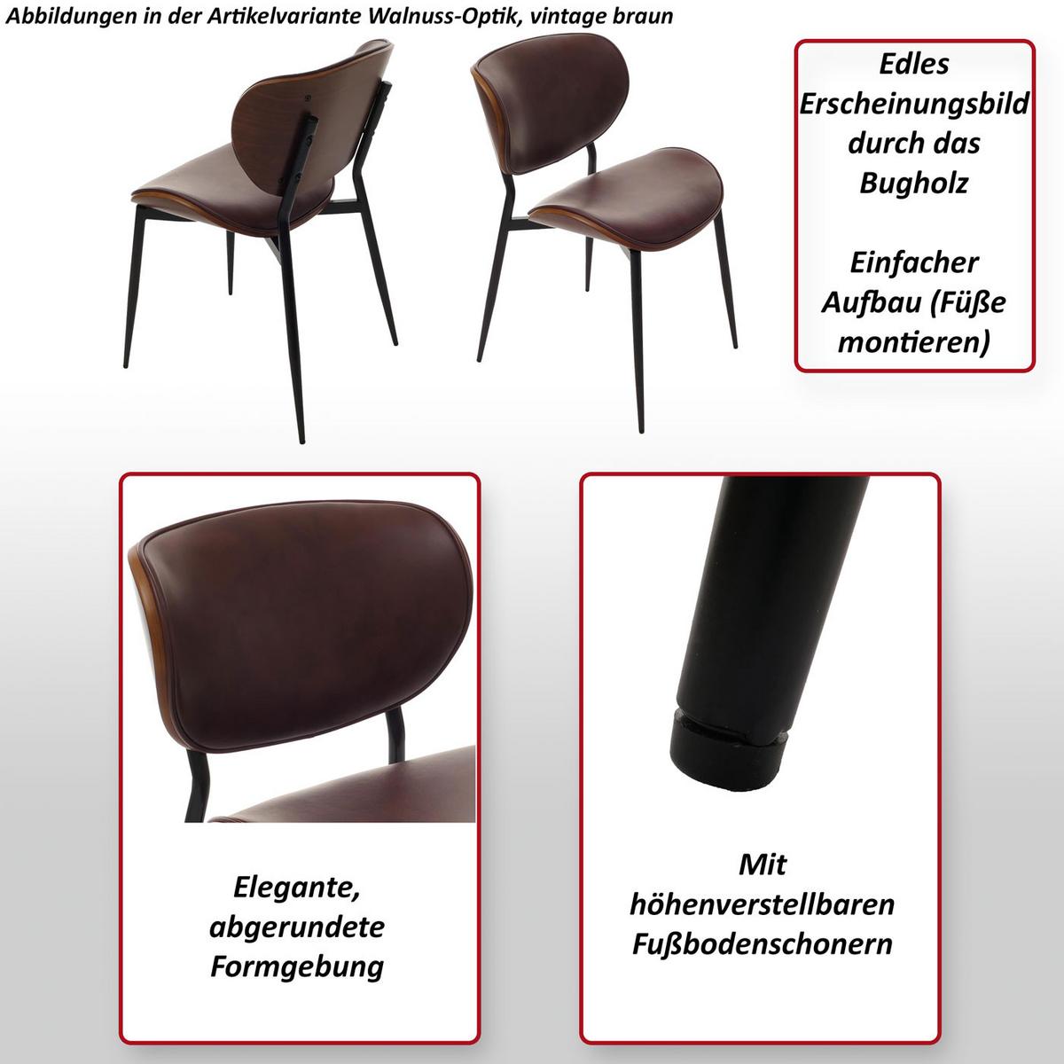 ESSZIMMERSTUHL Walnuss Dekor, Braun - Walnussfarben/Braun, Textil (50/80/51cm) - MCW