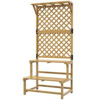 PFLANZENTREPPE Tannenholz Gelb - Gelb, Holz (50/166/75cm) - Outsunny