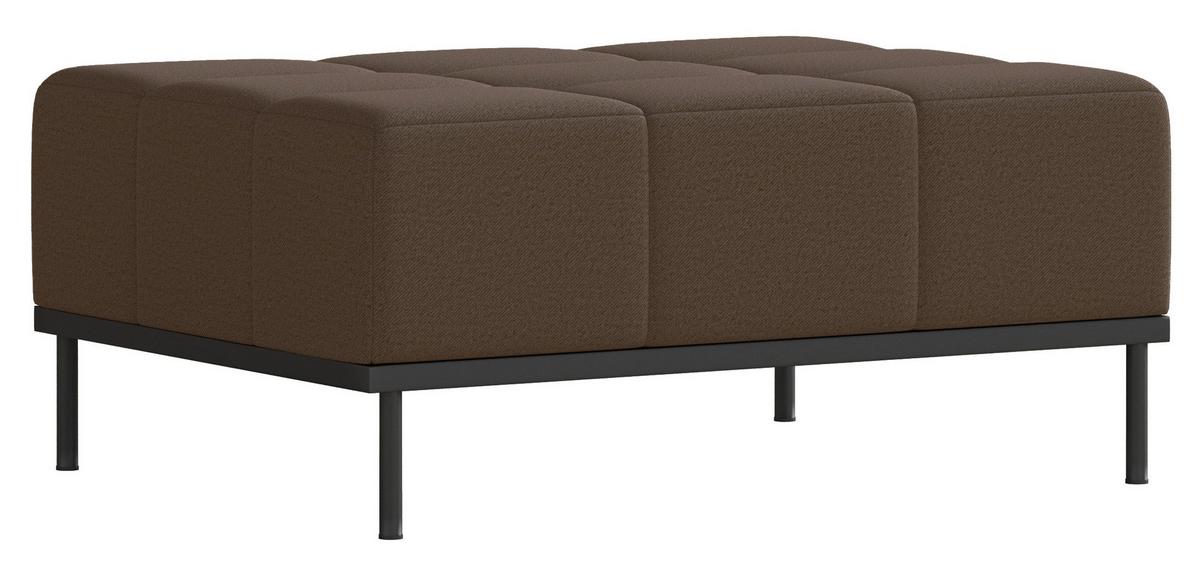 SCHLAFSOFA Skilia mit Schlaffunktion, 3-Sitzer 224 cm - Schwarz/Braun, Textil/Metall (224/85/102cm) - Selsey