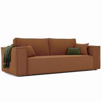 SOFA mit Schlaffunktion und Bettkasten, Ziegelrot - Orange, Holzwerkstoff/Textil (240/84/105cm) - Idohome