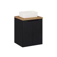 WASCHTISCH 50cm Riva Schwarz und Holz - Schwarz, Holzwerkstoff (50/57/40cm) - Petits-meubles