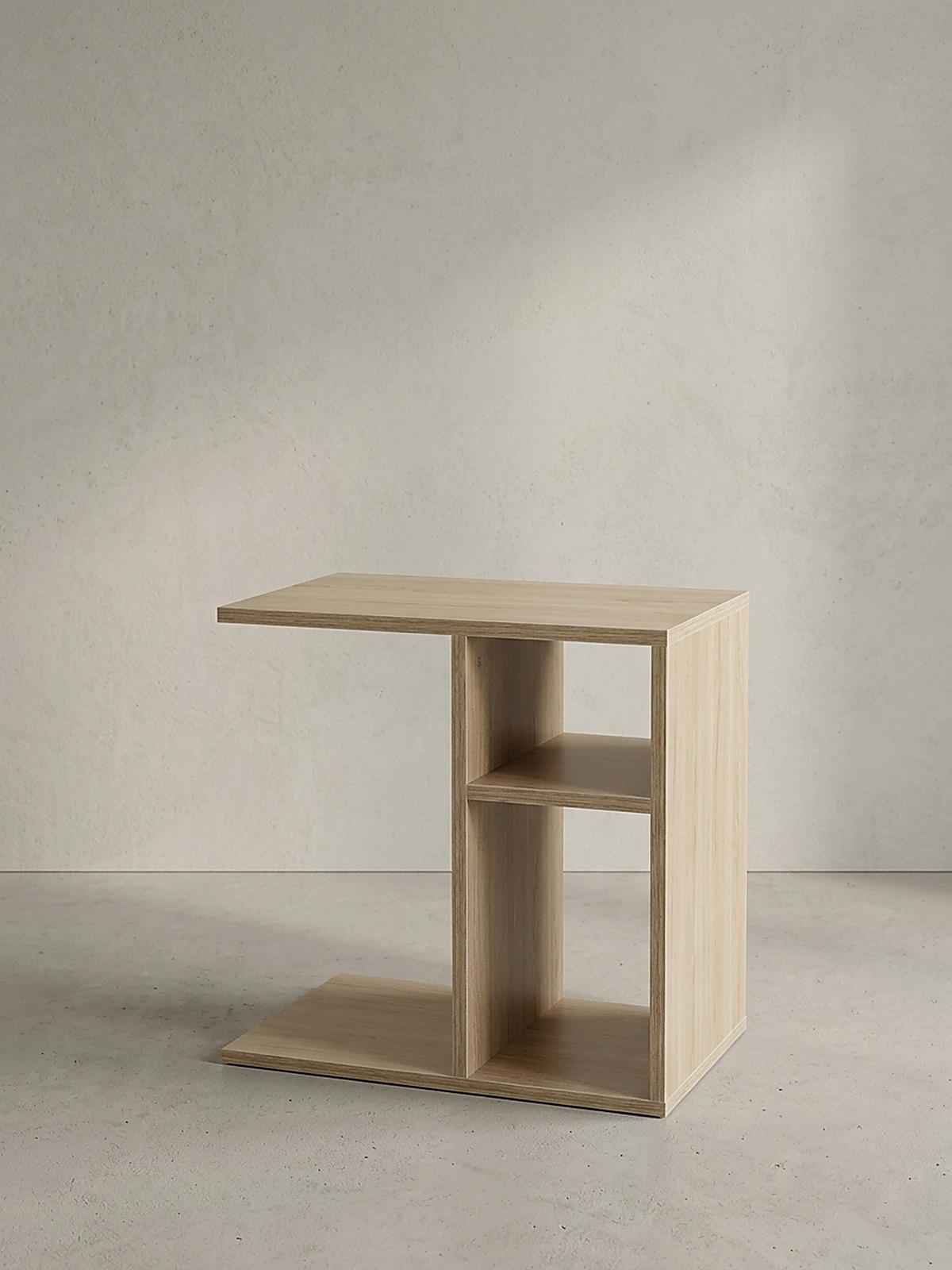 BEISTELLTISCH Holz Modern Eckig, Sonoma 30x50x50 cm - Beige, Holzwerkstoff (50/30/50cm) - KADIMA DESIGN