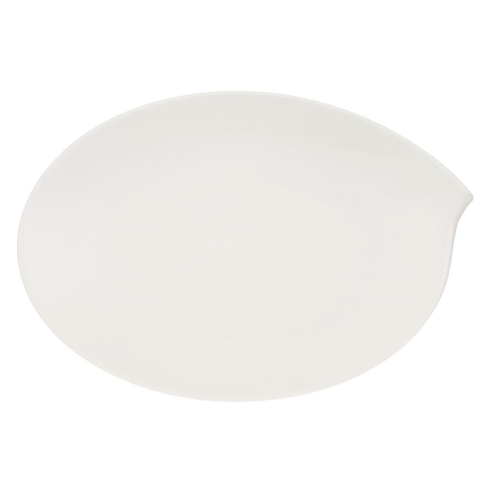 PLATTE OVAL Flow weiß 35 x 24 x 4 cm - Weiß, Keramik (24/4/35cm) - Villeroy & Boch