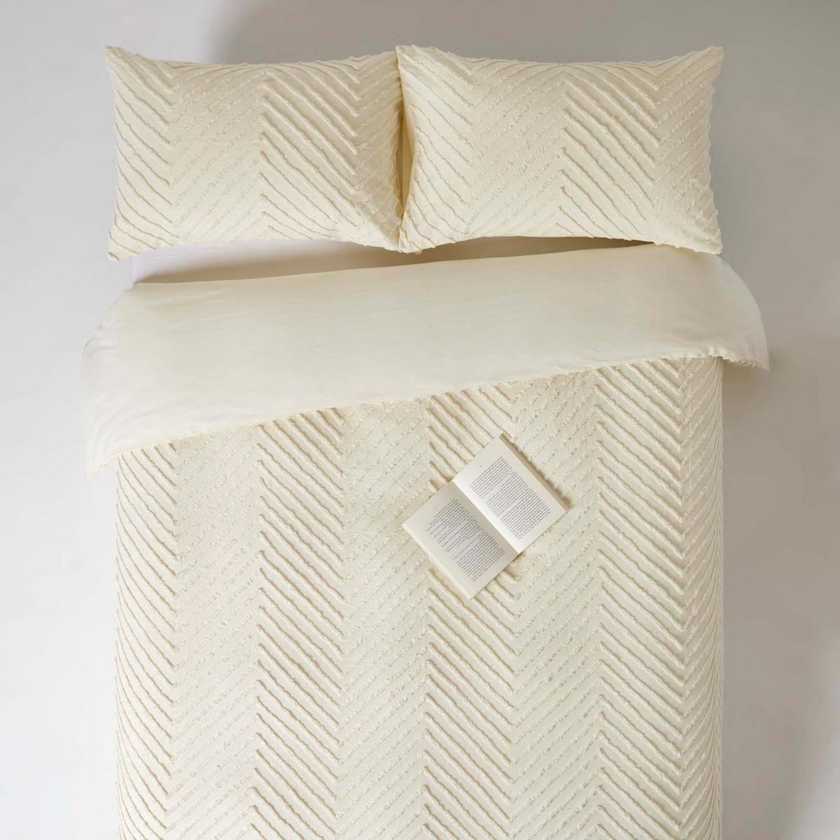 BETTWÄSCHE Perkal getuftet - Weiß, Textil (260/220cm) - Homescapes