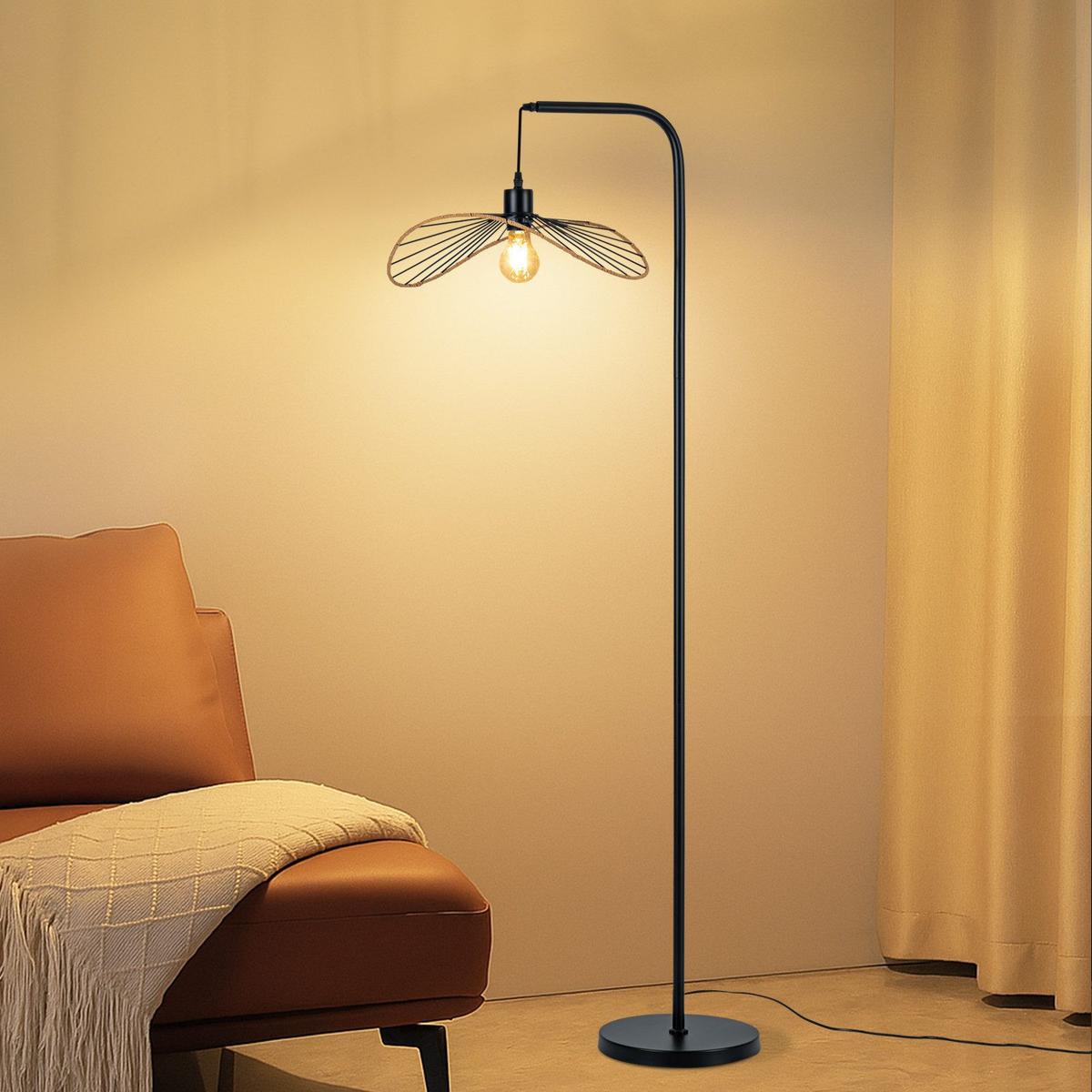 STEHLAMPE CARLOTA Ⅲ 25/39/144 cm - Schwarz, Metall (25/39/144cm) - Nettlife