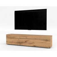LOWBOARD ZIVOLLI 160 Wotan 160/36,5/32 cm – Hängend und Stehend - Hellbraun, Holzwerkstoff/Kunststoff (160/36.5/32cm) - AX Living