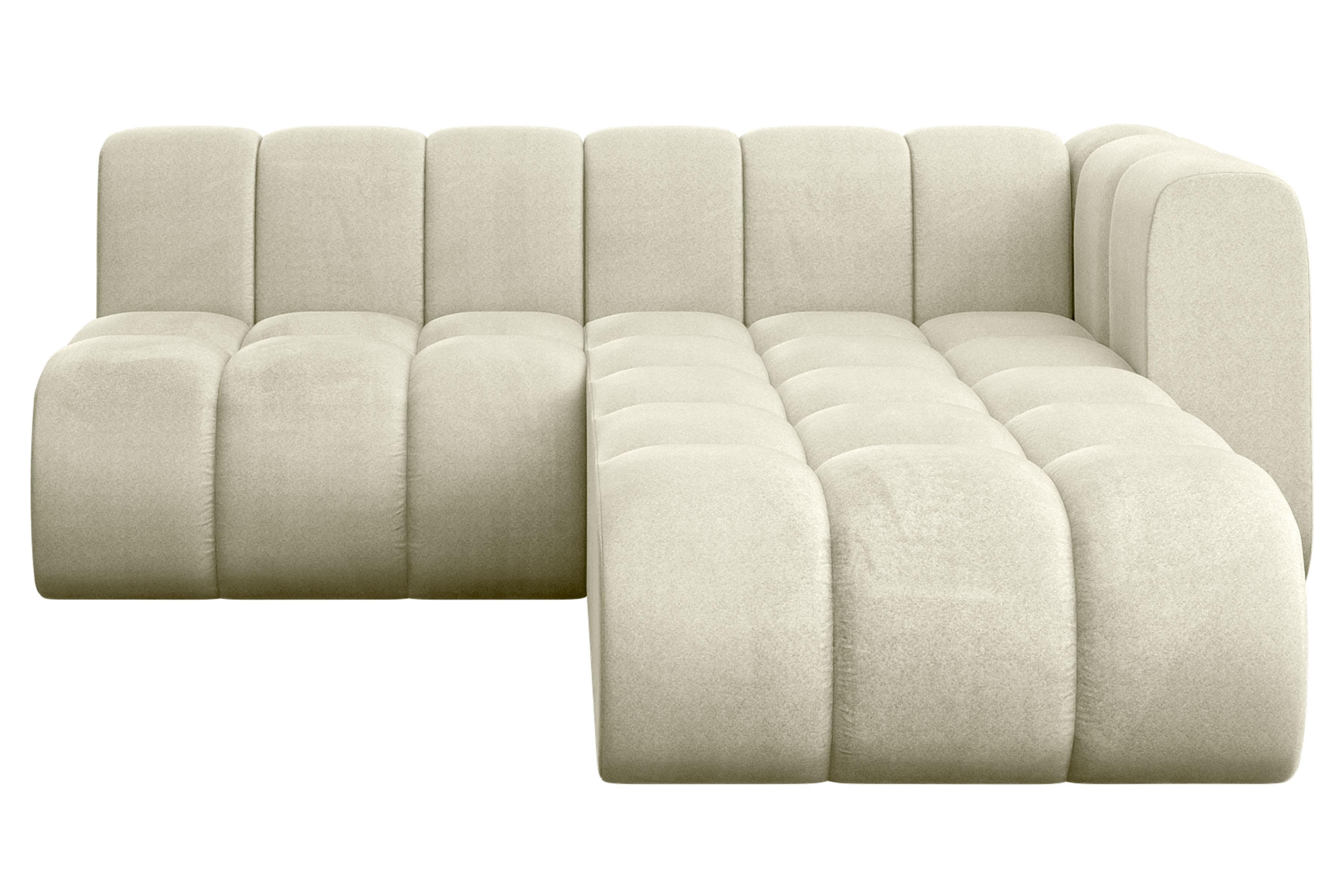 ECKSOFA modulares Sofa Darnel-L1 - 205x177x70 cm Beige - Beige, Holzwerkstoff/Textil (205/177cm) - ALTDECOR