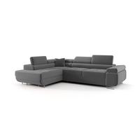 ECKSOFA Monaro Mit Schlaffunktion - Grau, Holzwerkstoff/Textil (202/275cm) - Fun Möbel