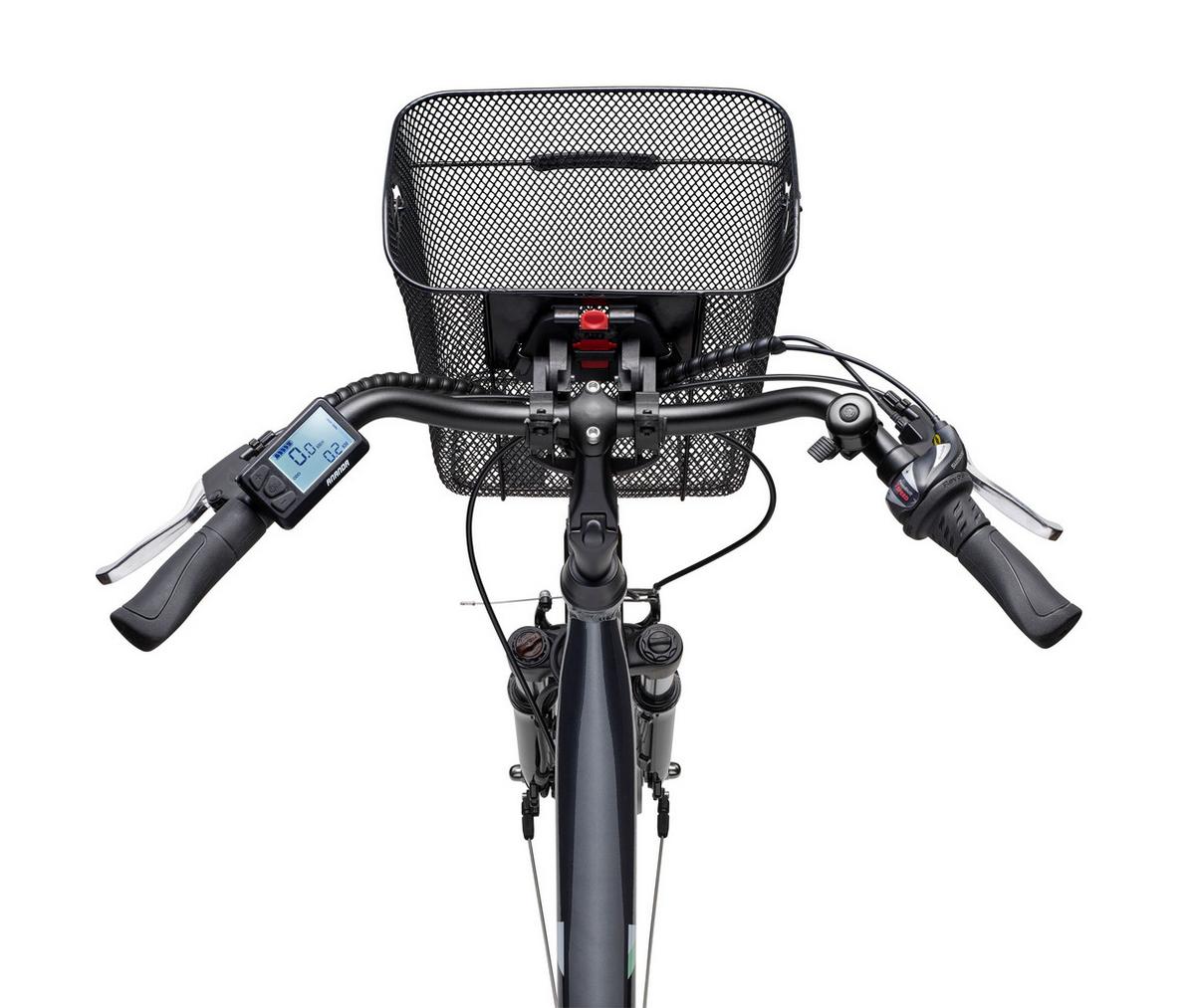 E-BIKE Cityrad Multitalent RC822 Für Damen u. Herren 374,4 Wh Frontmotor 7-Gang-Kettenschaltung 28 Zoll - Anthrazit, Metall (114.5cm) - Telefunken