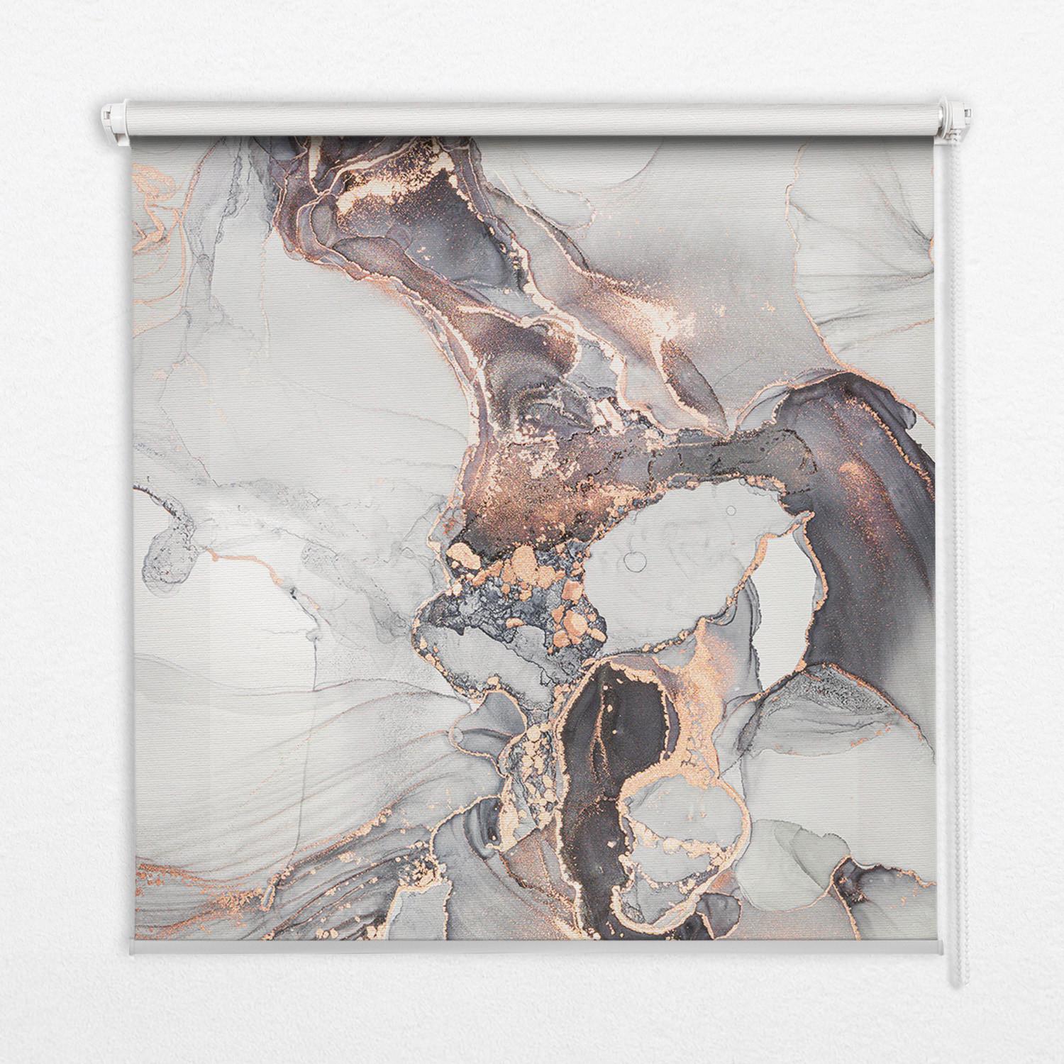 INNENROLLO - Fensterrollo - Rollo - 150x180 cm - Grauer Marmor - Grau, Kunststoff (150/180/0.5cm) - TULUP