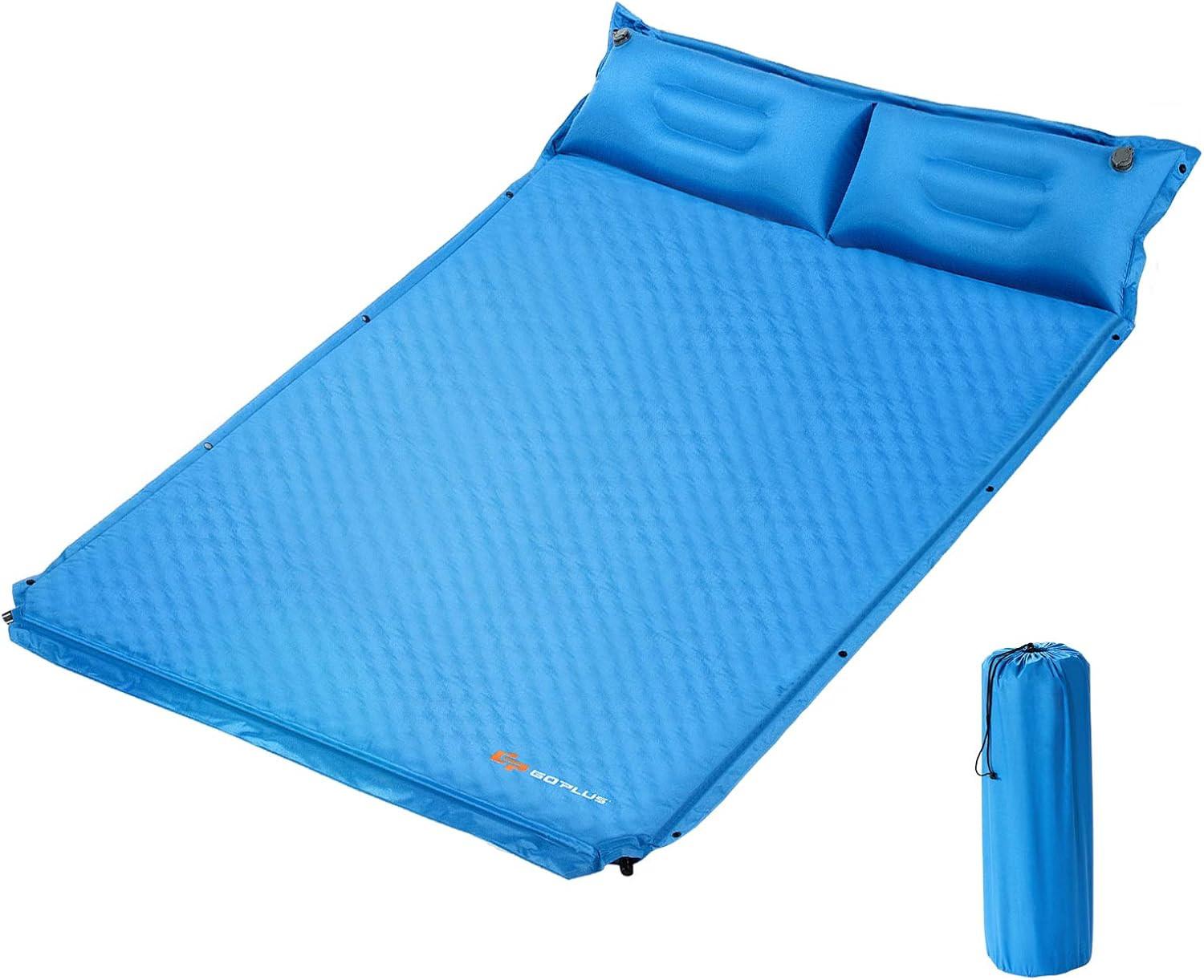 CAMPING MATTRESS Blau - Blau, Textil - COSTWAY