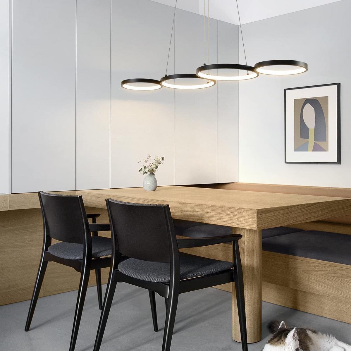 LED-HÄNGELEUCHTE Stralhain 88/18/150 cm - Schwarz, Metall (88/18/150cm) - ZMH