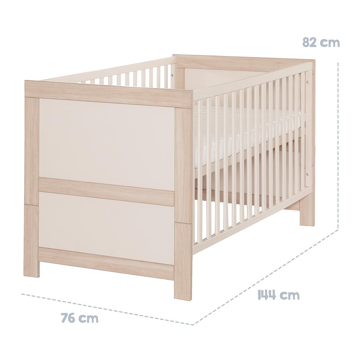 BABYBETT Momo 70x140 cm - Kaschmir, Holzwerkstoff (70/140cm) - Roba