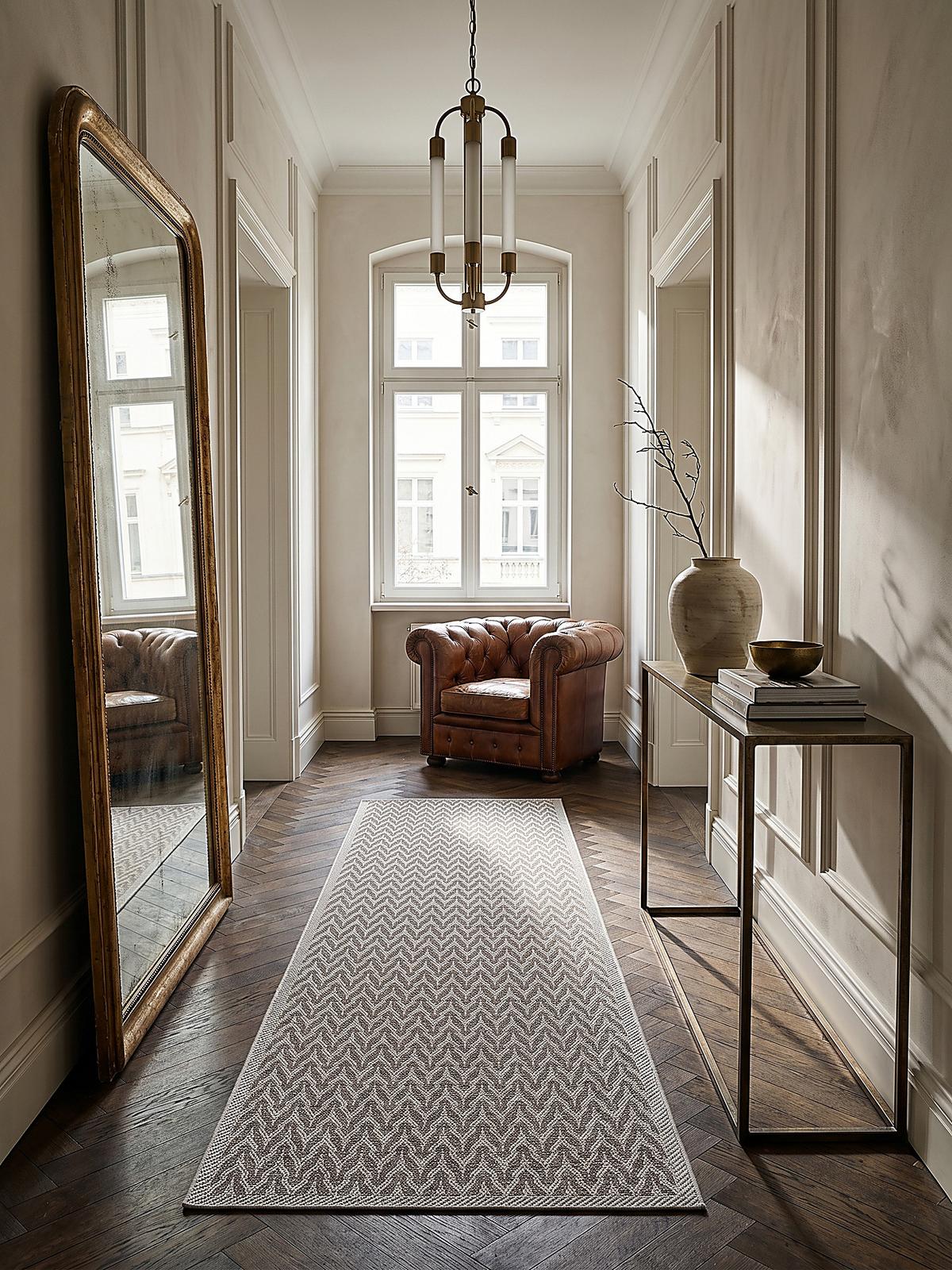 TEPPICHLÄUFER Geometrisch ESERA Polypropylen Beige 80 x 150 cm - Beige, Textil (80/150cm) - KADIMA DESIGN