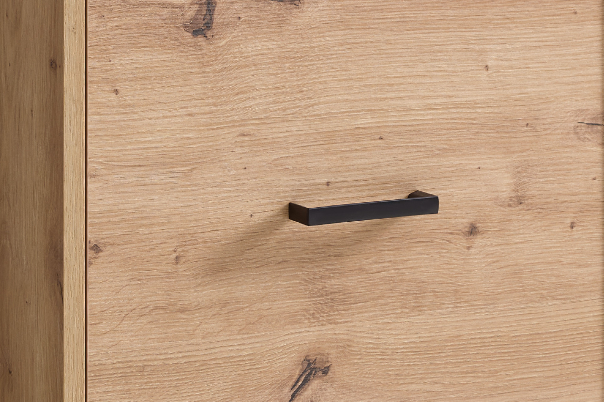 Schrank Artisan Eiche Griffe Schwarz Bügelgriff Kunststoff 