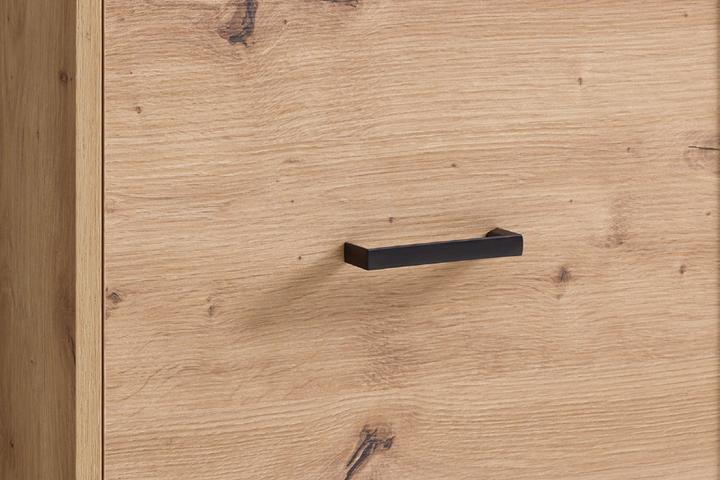 Schrank Artisan Eiche Griffe Schwarz Bügelgriff Kunststoff
