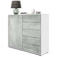 KOMMODE Ben Front in Beton Oxid Optik - Hellgrau, Holzwerkstoff (79/74/36cm) - Vladon