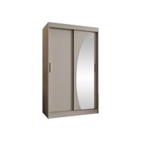 SCHWEBETÜRENSCHRANK Wika 120 cm - Kaschmir/Silberfarben, Holzwerkstoff/Kunststoff (120/200/62cm) - MIRJAN24