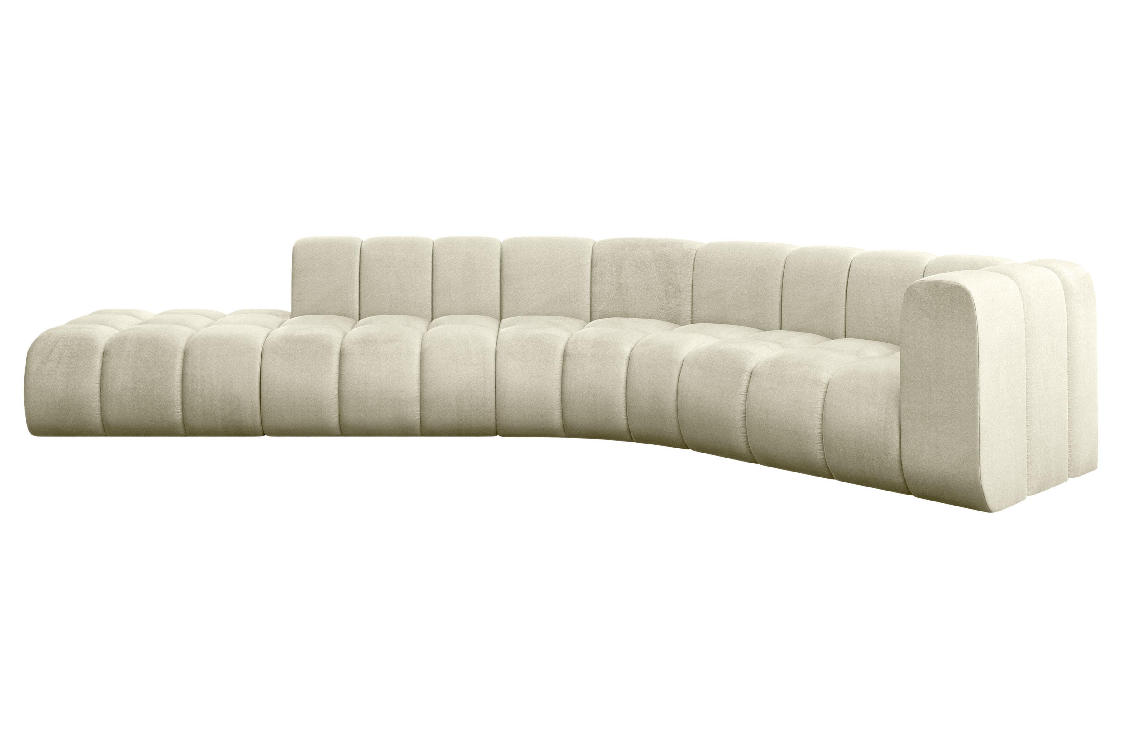 ECKSOFA modulares Sofa Tilmo-L1 - 399x194x70 cm Beige - Beige, Holzwerkstoff/Textil (399/194cm) - ALTDECOR