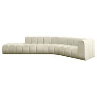 ECKSOFA modulares Sofa Tilmo-L1 - 399x194x70 cm Beige - Beige, Holzwerkstoff/Textil (399/194cm) - ALTDECOR