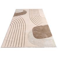 KURZFLORTEPPICH, abstrakt, aus Polypropylen, Florhöhe 11 mm, Beige, 80 x 150 cm - Beige, Textil (150/80cm) - KADIMA DESIGN