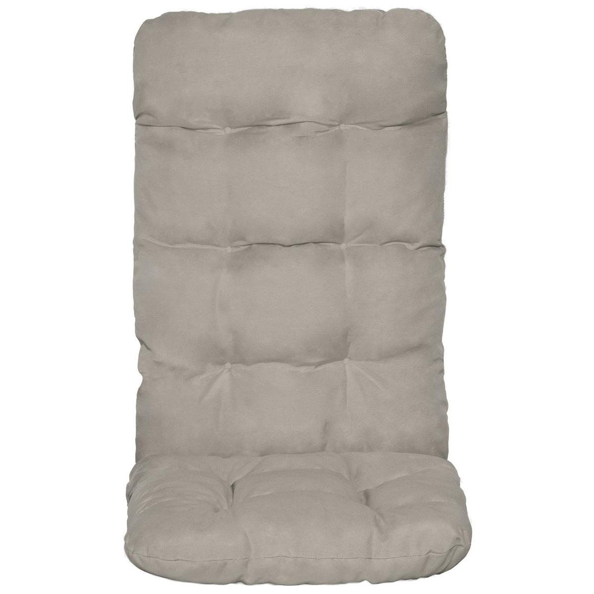 HOCHLEHNERAUFLAGE Flair HL 120/50/8cm Hellgrau (2tlg) - Hellgrau, Textil (50/8/120cm) - Beautissu 