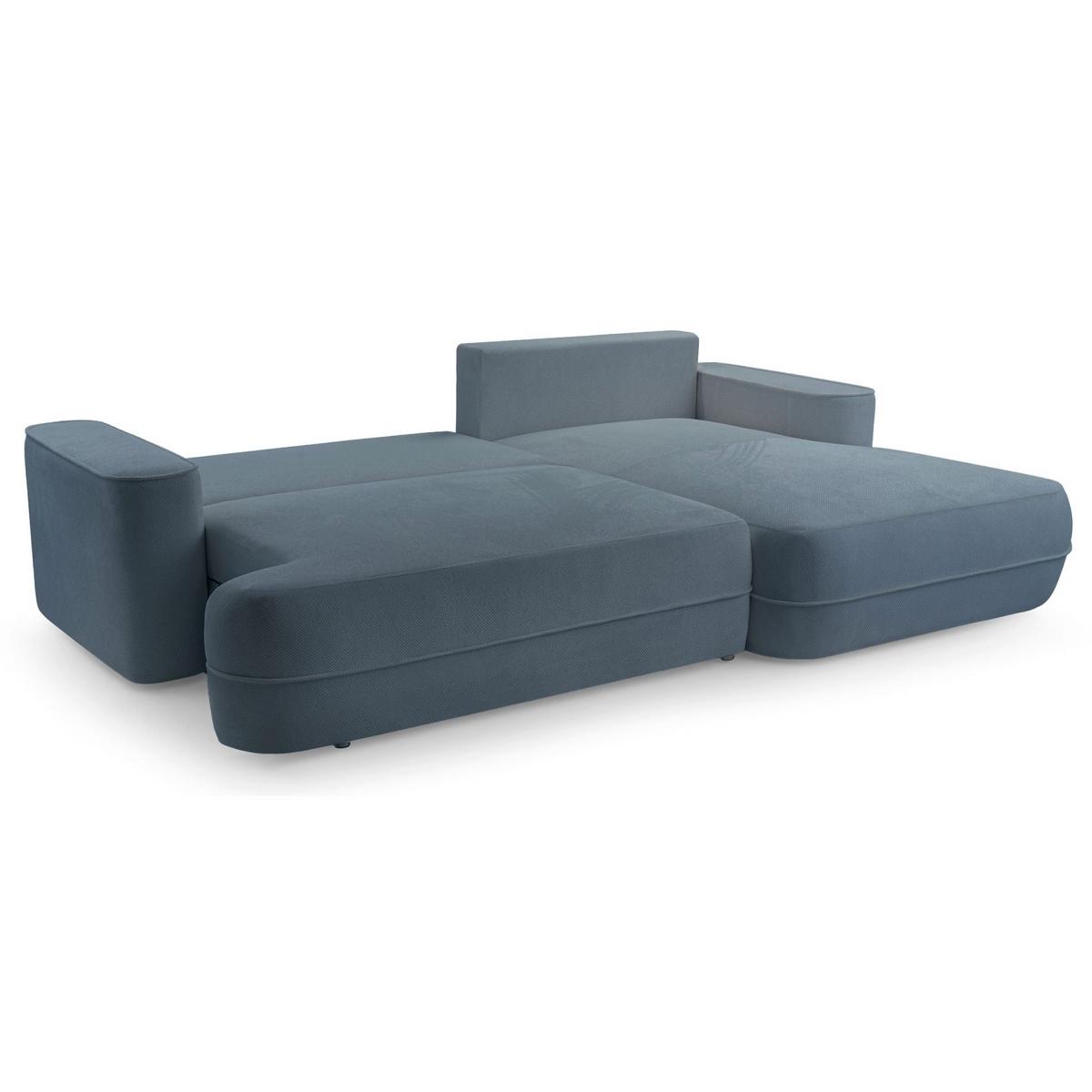 ECKSOFA Fuerro Hellblau Strukturstoff - Schwarz/Hellblau, Kunststoff/Textil (168/260cm) - Selsey