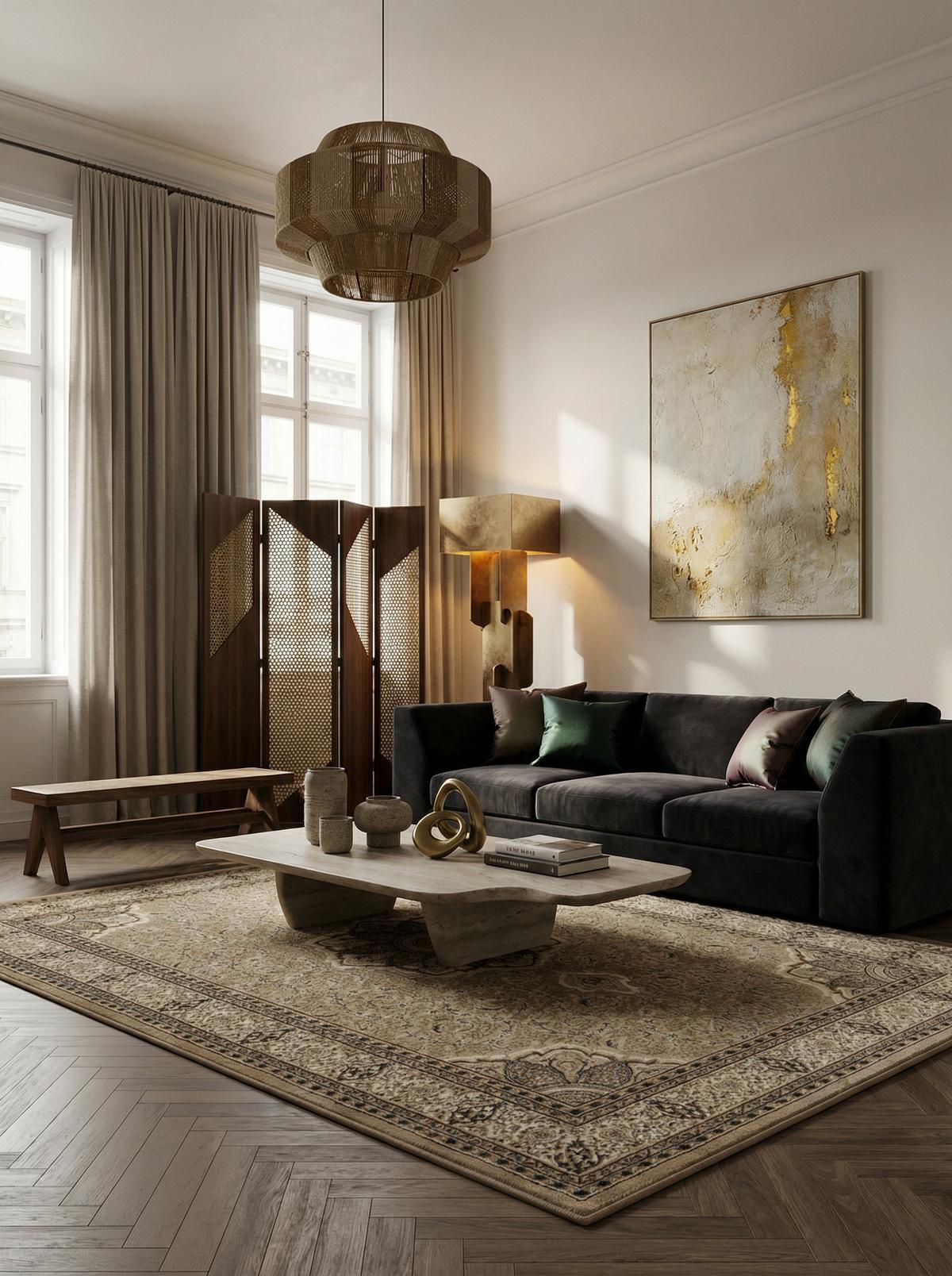 TEPPICH Kurzflor GEISLER in Beige, orientalisch, 120 x 170 cm - Beige, Textil (170/120cm) - KADIMA DESIGN