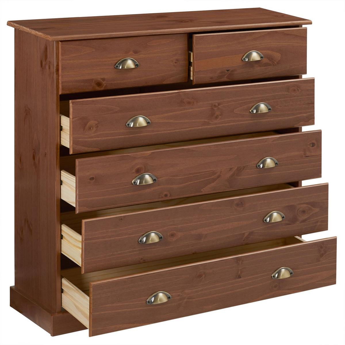KOMMODE PARIS Kastanie - Kastanienfarben, Holz (91/95/39cm) - IDIMEX