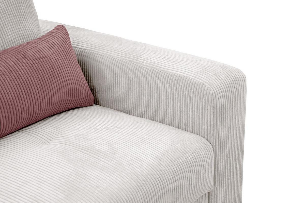 SESSEL OLI in Cordstoff perlweiß - Weiß, Holz/Textil (130/91/108cm) - Wozimo