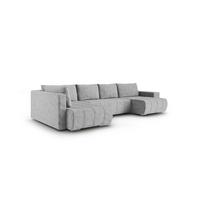 WOHNLANDSCHAFT Armanda - Grau, Holzwerkstoff/Textil (392/83/185cm) - Fun Möbel
