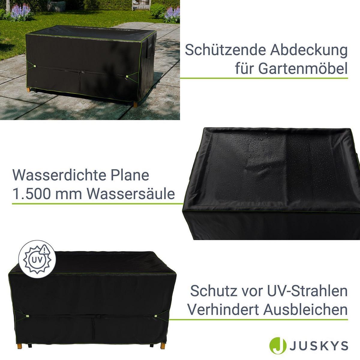 GARTENMÖBELABDECKUNG CoverSafe Pro schwarz - Schwarz, Kunststoff (95/75/170cm) - Juskys