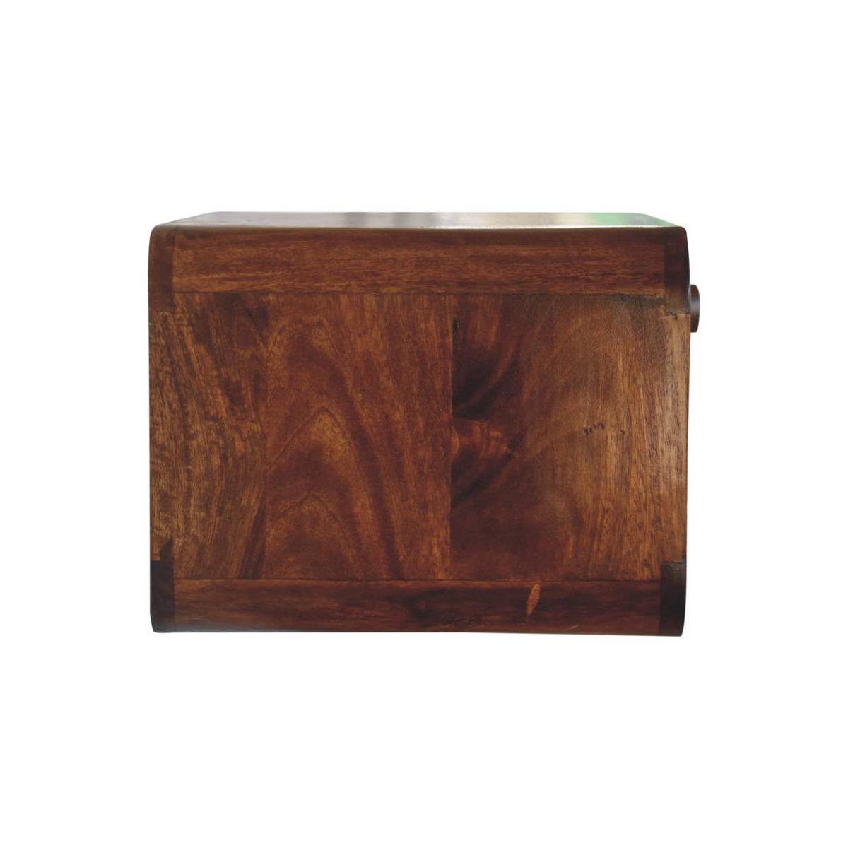 WANDNACHTTISCH, offen geflochten, 1 Schublade und offenes Fach, Braun - Messingfarben/Braun, Holz/Metall (45/25/32cm) - Artisan Furniture