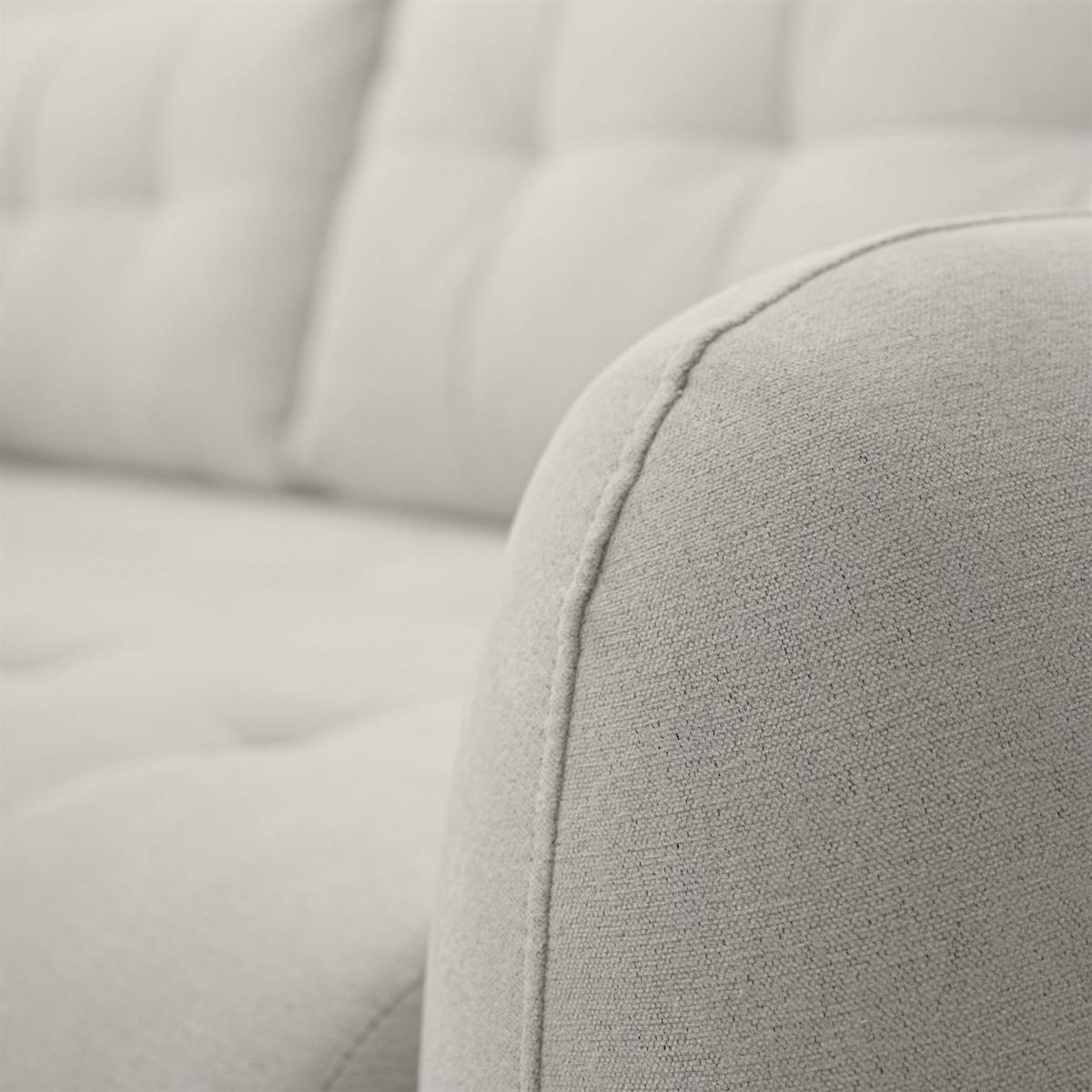 SOFA OMEGA Zweisitzer mit Schlaffunktion, Rosa 02 - Ecru, Textil (252/92/105cm) - Lookway