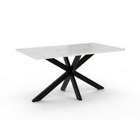 ESSTISCH DARGO 160 x 90 x 73,5 cm - Hellgrau/Schwarz, Holz (160/90/73.5cm) - MASSENO