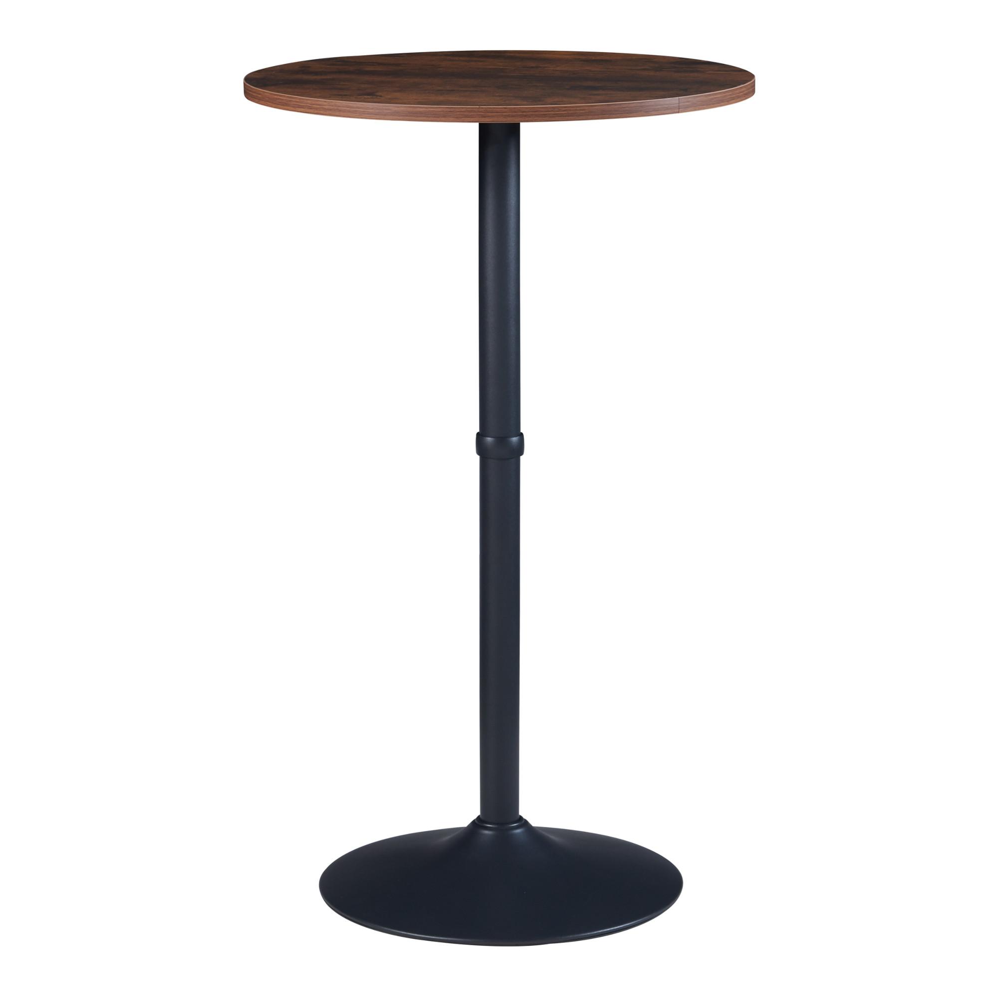 BARTISCH Vantaa - Walnussfarben/Schwarz, Holzwerkstoff/Metall (60/60/100cm) - [en.casa]